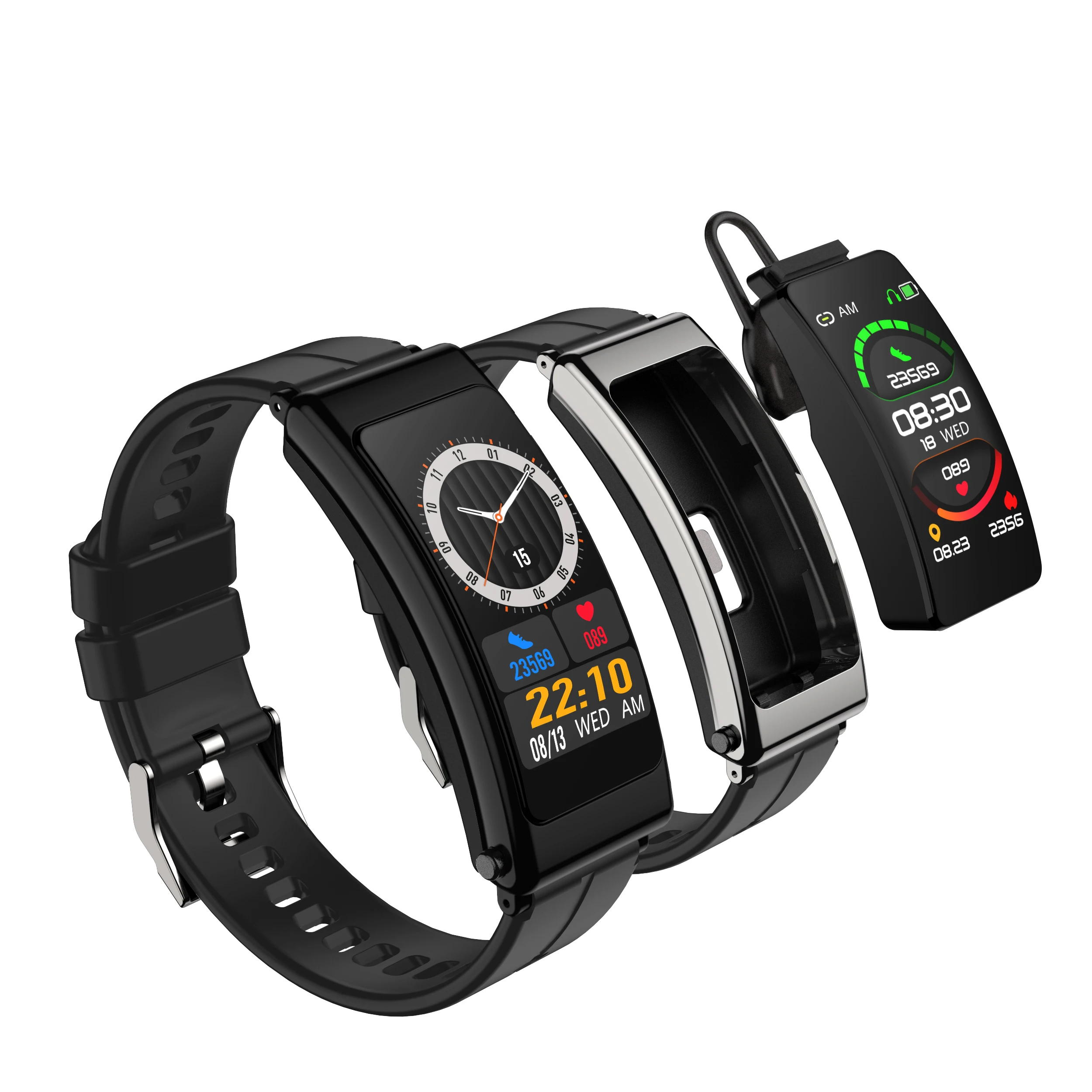 Top Brand Heart Rate Intelligent Bracelet With Bluetooth Earphone Magnetic Charging Fitness Tracker Sleeping Analysic SmartWatch