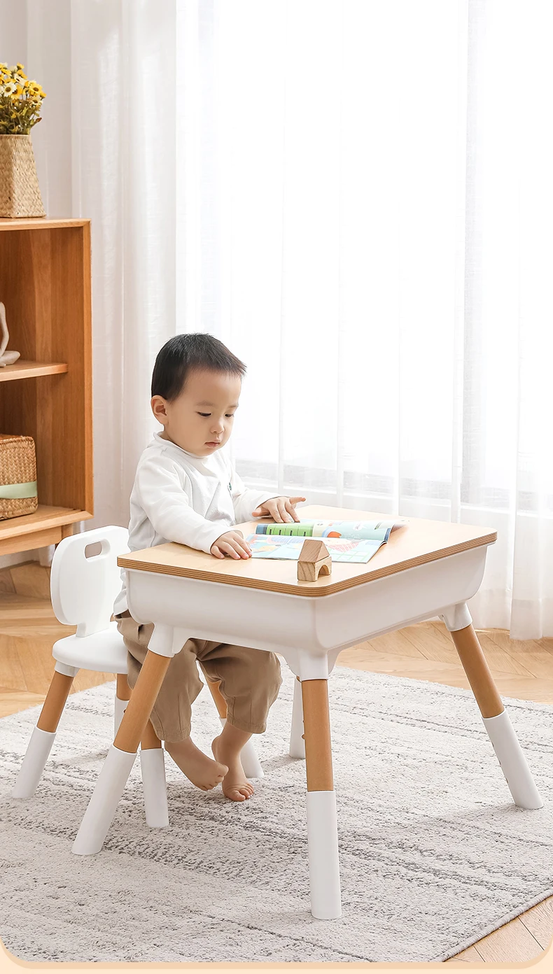 Easy Cleaning Wooden Kids Study Table and Chair Sets for 1-10 Years ...