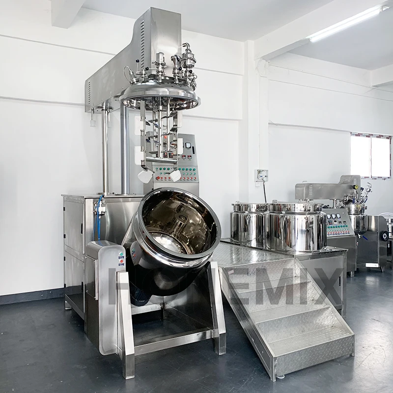 
 Косметическая машина HONE для производства крема для кожи, аппарат для смешивания крема, вакуумный эмульгирующий смеситель, гомогенизатор  