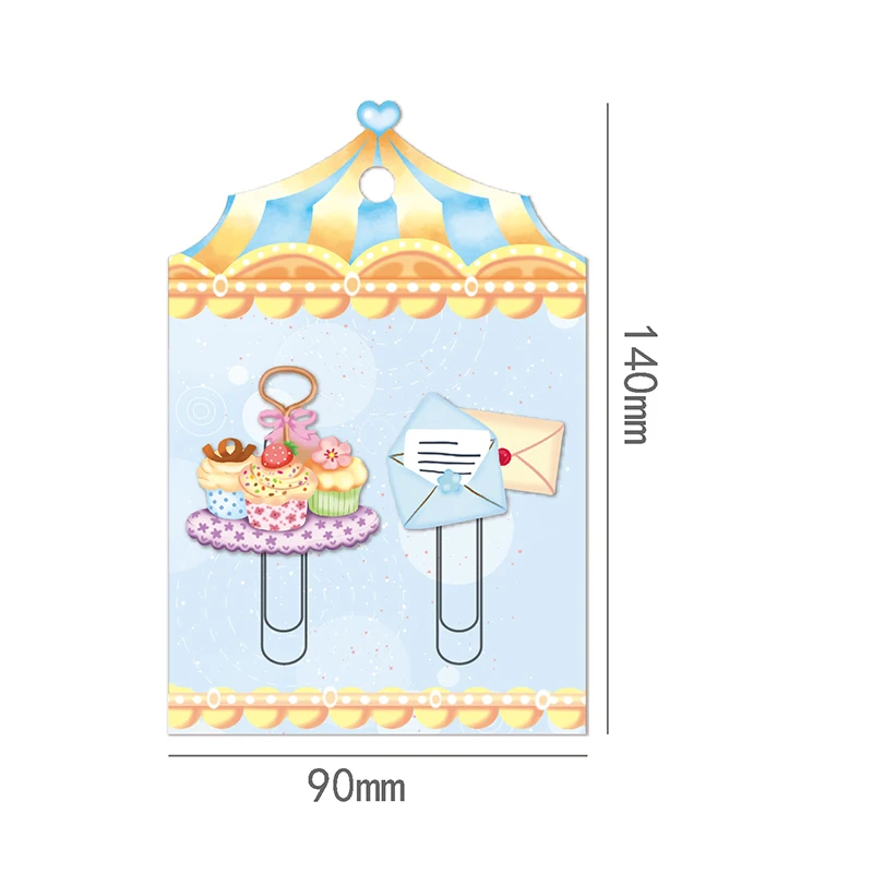 Nekoni Kawaii Stationery PVC Bookmark Reading Presents Paper Clips Fashion Paperclip for Office Stationery