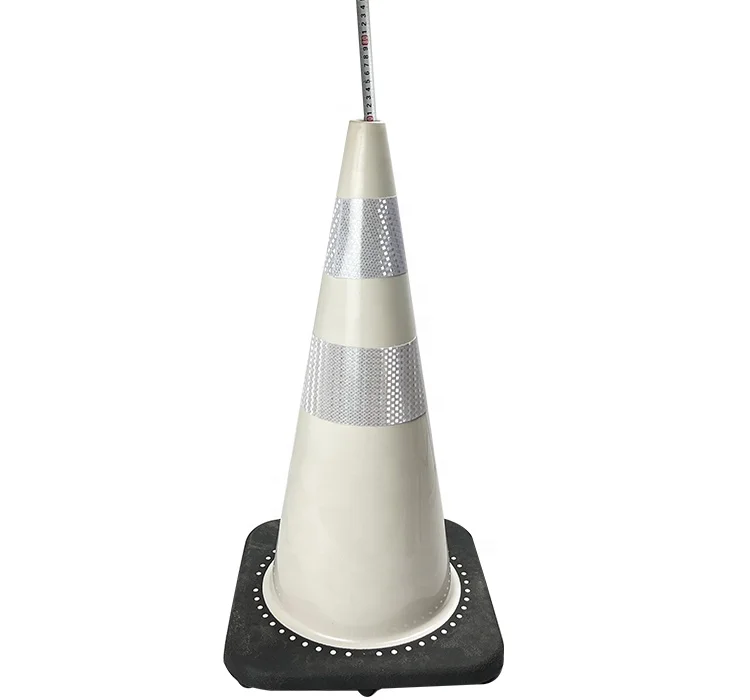 China Flexible PVC Traffic Safety Cone - Reflective White