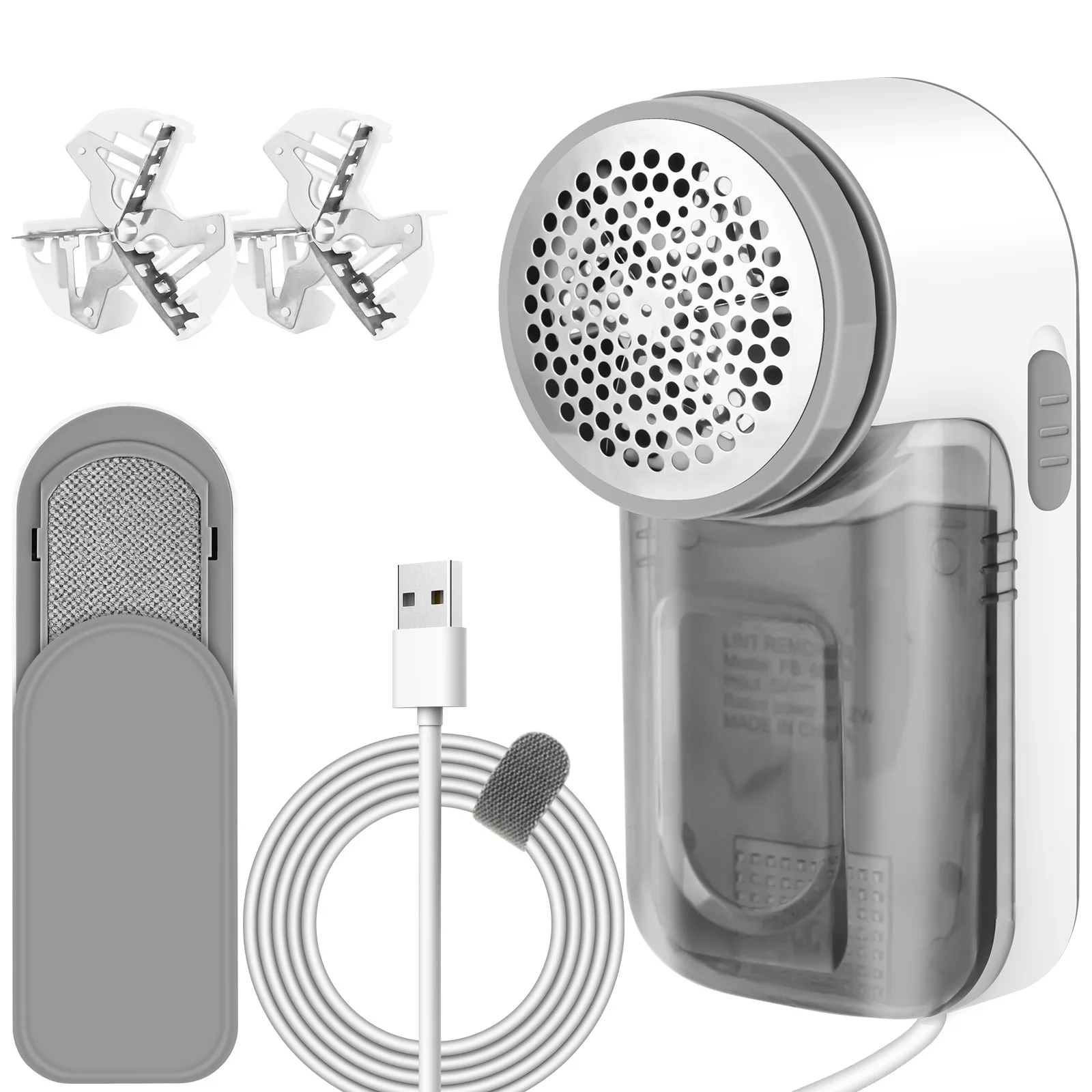 BEST SELLER Fabric Shaver and Lint Remover Sweater Defuzzer Stainless Steel Blades USB Cable Operated