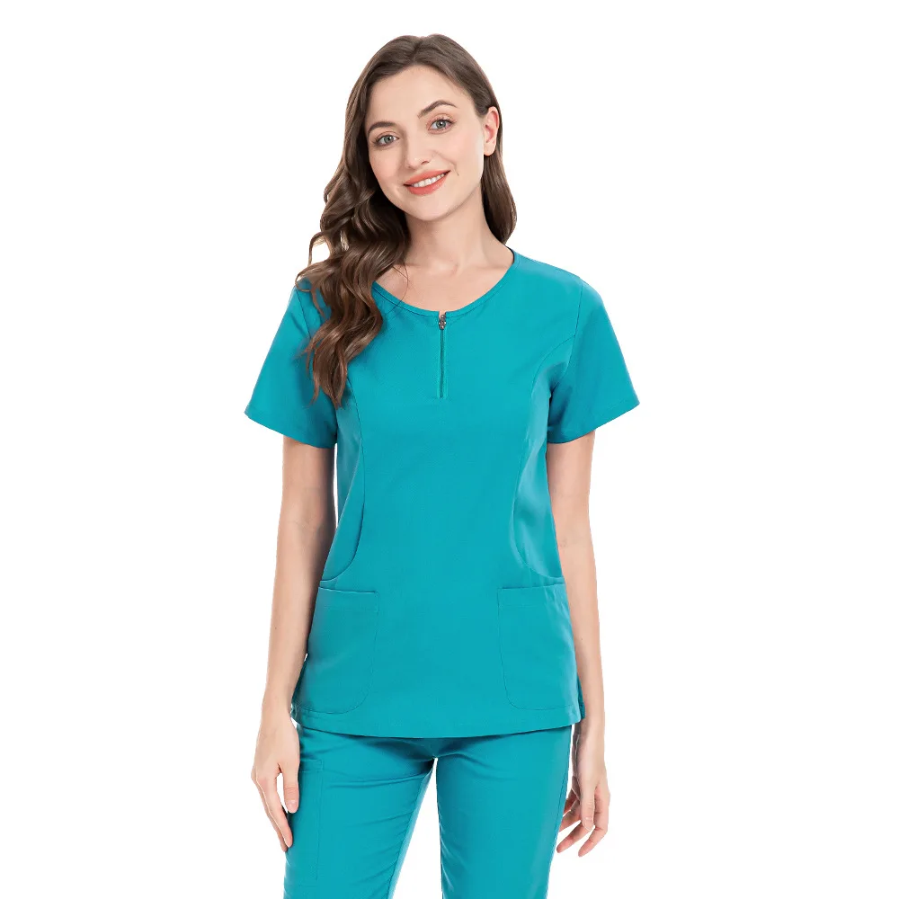 Hot Selling Elastic Custom logo Girls Hospital Uniforms Scrubs for Women Medical Lab Coats Nurse Uniform Nurse Scrub Sets