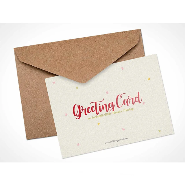 High quality custom brown kraft envelope with gold foil logo printed