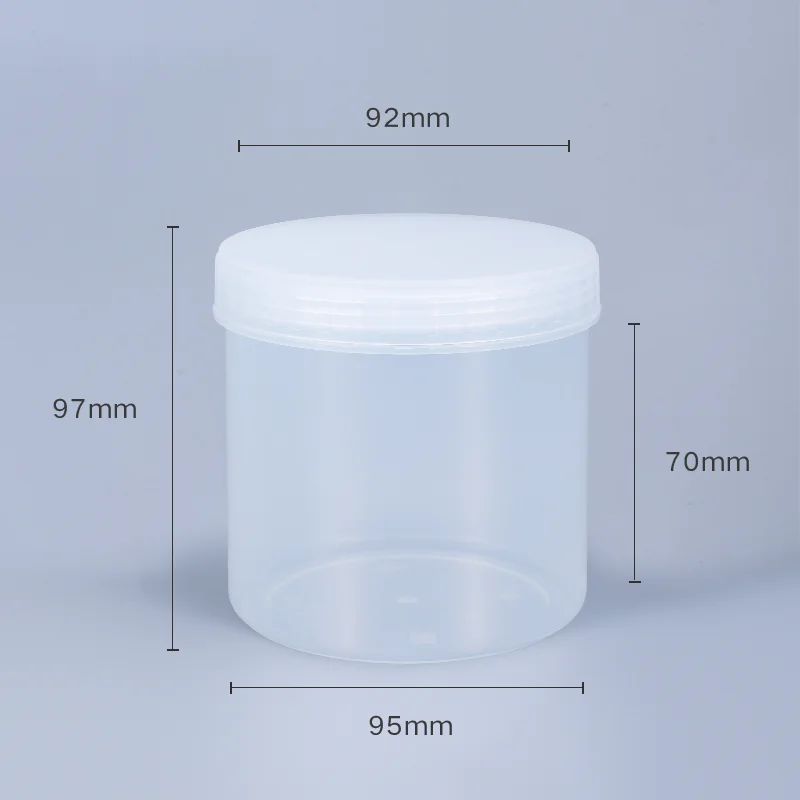 12pcs 500g 600g Empty Plastic Containers With Screw Cap