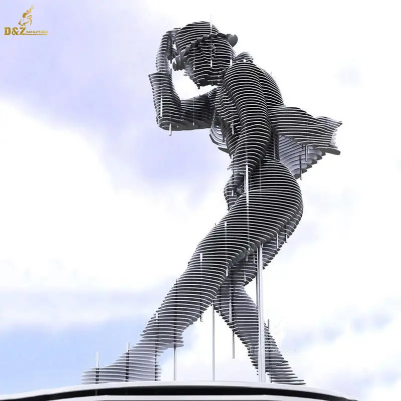 Famous Modern Disappear Abstract Stainless Steel Sitting Woman Human Figure Metal Art Sculptures