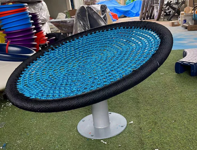High-quality Colorful Children's Plastic Swivel Chair Outdoor Playground Equipment Mini Carousel