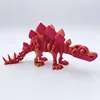 18cm long red gold sword dragon