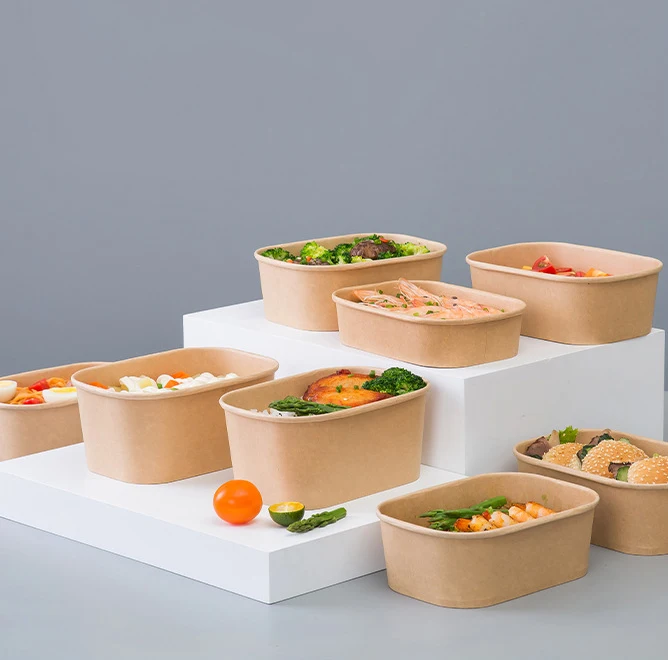 Custom Recycle Disposable Takeaway Packaging Lunch Paper Baguette Takeaway Charcuterie Grazing