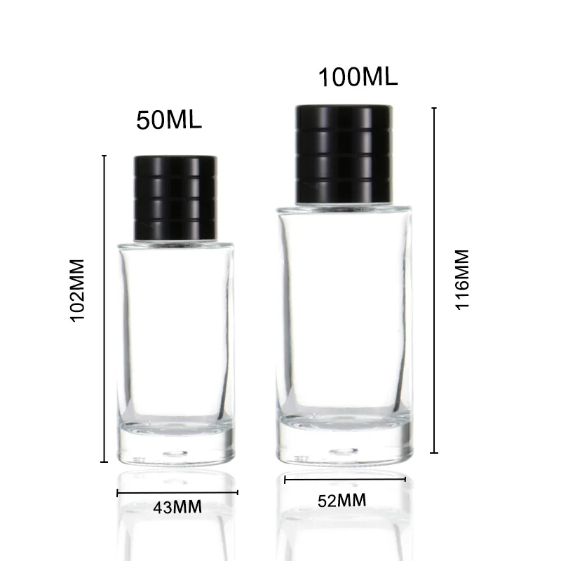 Wholesale Crystal White Cylindrical Tall Perfume Bottle