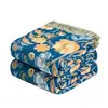 Pájaro-floral-azul marino