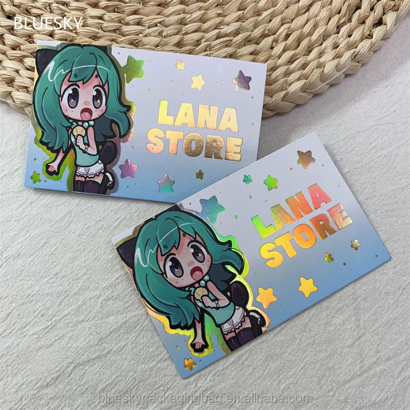 High Quality Customized Paper Postcard Holographic Printing / Greeting  Thank You Card / Business Card