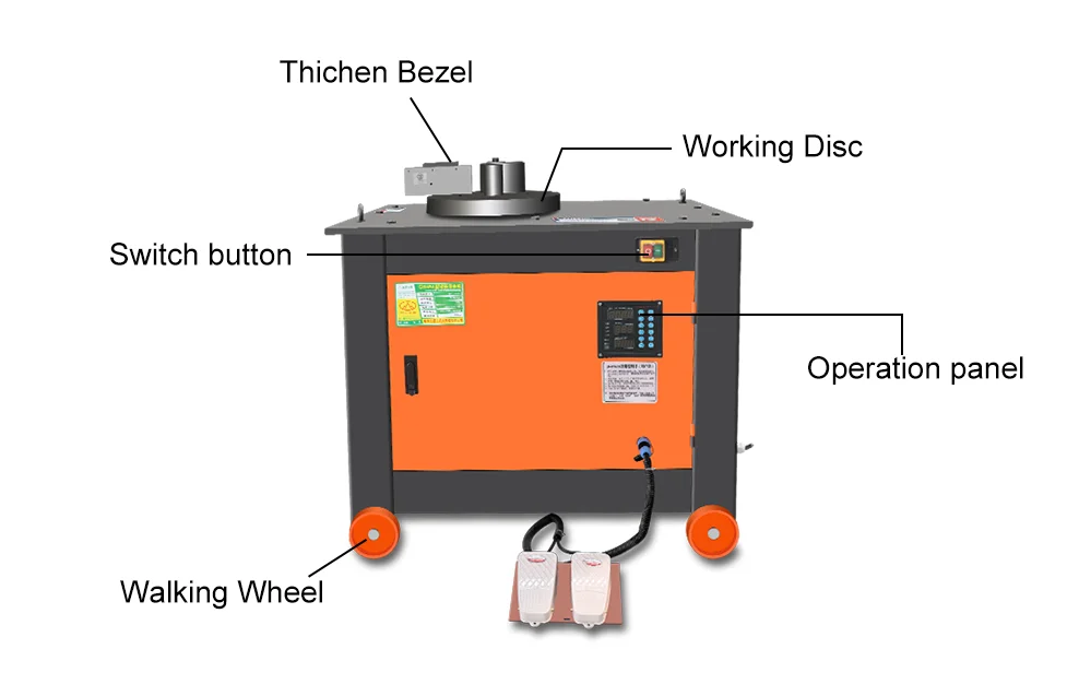 Portable Steel Bar Bending Machine Construction Use Round Steel Bending Machine Arc Bending Rebar Stirrup Hoop Bender 25 Mm details