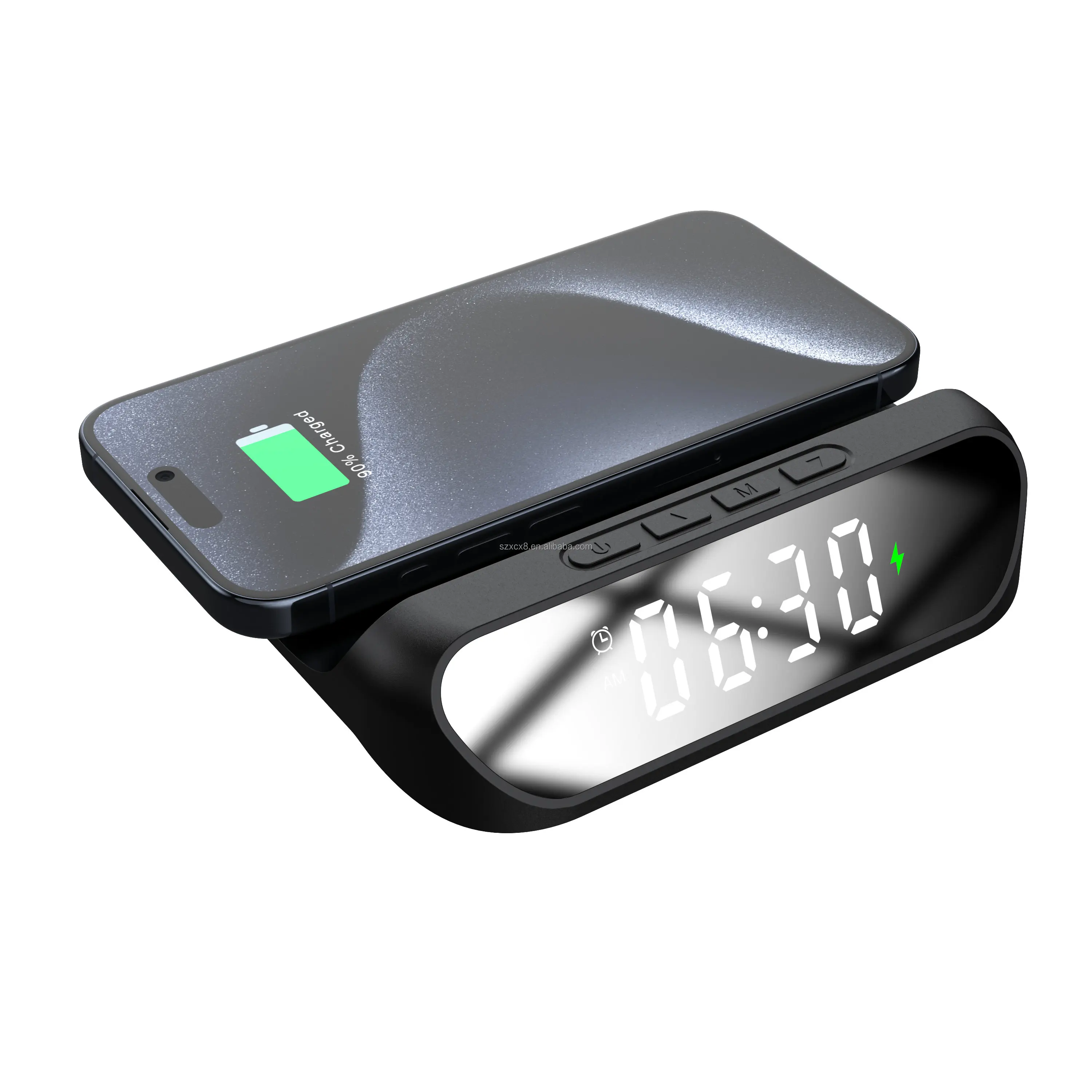 2025 W40 New Trends 4-in-1 Wireless Charging Clock 15W Fast Charger ...