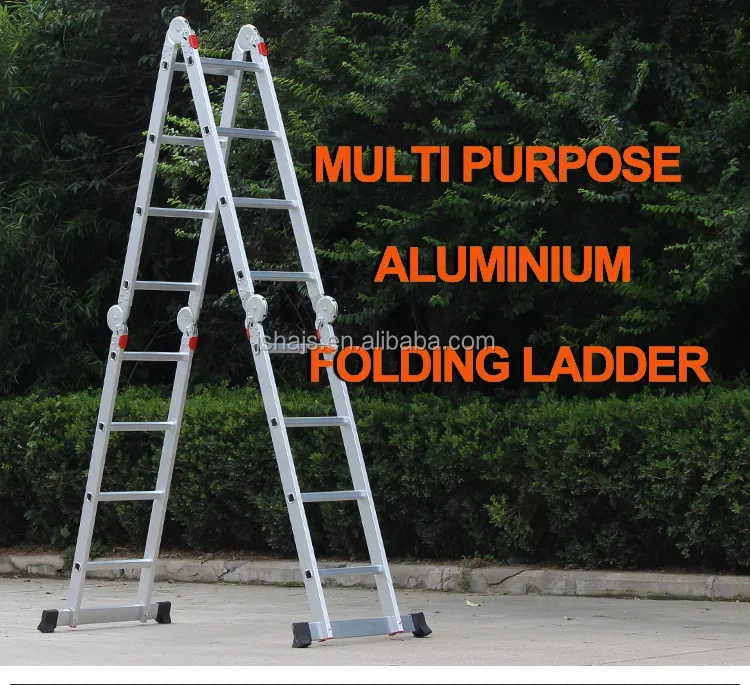 Huaang Multi-purpose Aluminium Ladder Black Safety Portable Aluminum ...