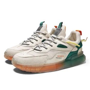 Transparent Bottom Summer  Mesh Sneaker New Sports Shoes Men's Shoes Breathable Casual White Sneaker