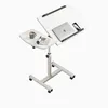 Table mobile à double plateau réglable en hauteur - blanc
