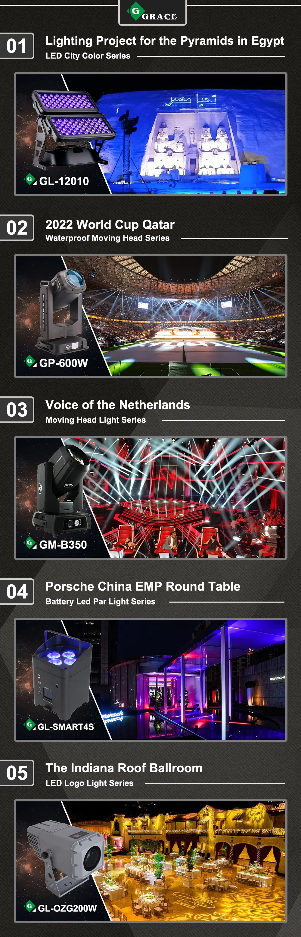 Grace 6*18w Rgbwauv Dj Wedding Battery Powered Led Uplight Wifi