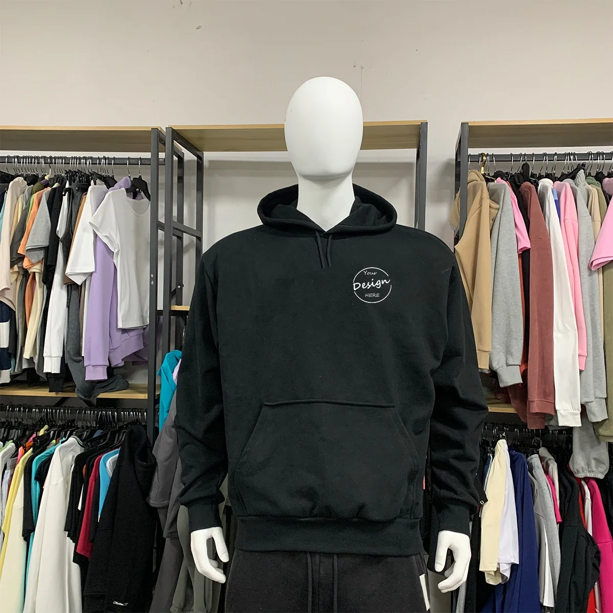 JL38A OEM Mens Hoodies Pullover Oversized Heavyweight Hoodie Men Athletic Vintage Sweatshirt Streetwear Unisex