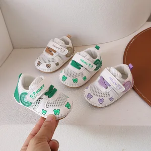 Fashion Summer Baby Prewalker Soft Sole Anti-falling Shoes Mesh Fabric Breathable Baby Shoes