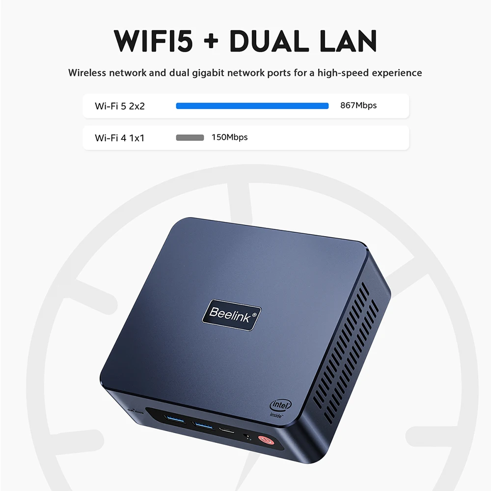 Beelink U59 PRO Intel N5105 8G 256G Mini PC Wins10 SATA SSD Storage Portable Industrial Computer For Business Bank School U59pro