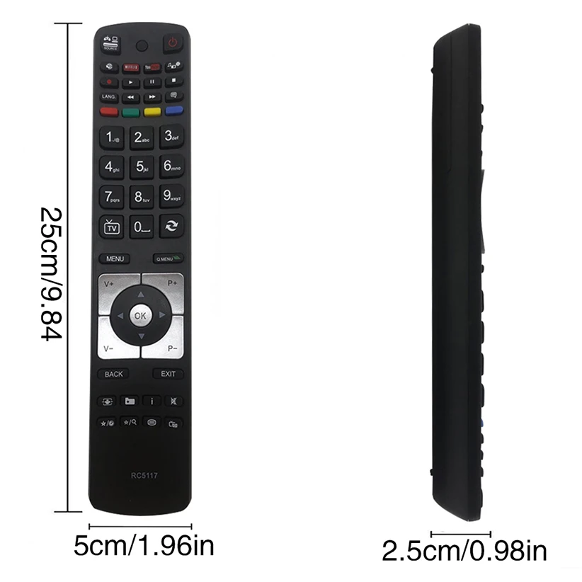 Replacement Remote Control RC5117 for All Hitachi Techwood LUXOR Technika Digihome Alba Telefunken Polaroid FINLUX Bush Smart TV