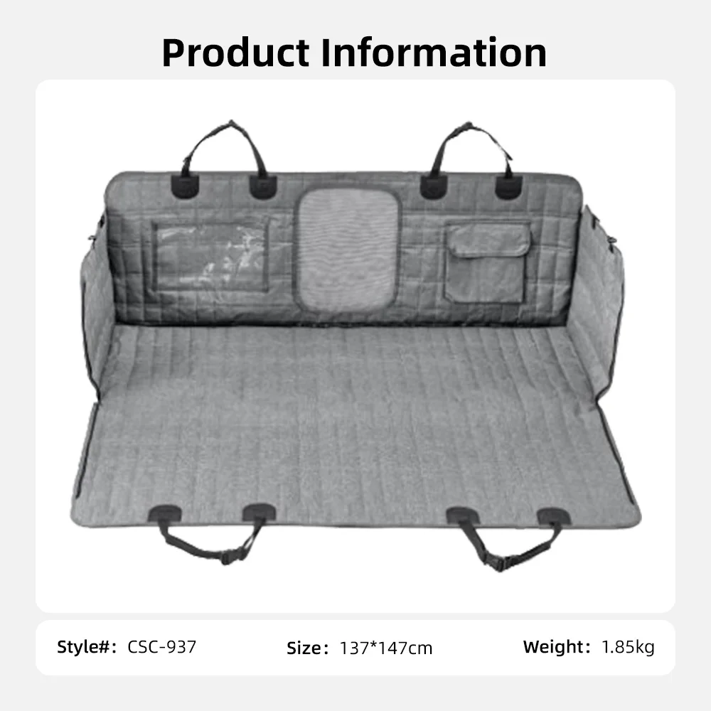 Wholesale Waterproof Durable Scratch Proof Nonslip Pet Back Seat Cover - product detail 6