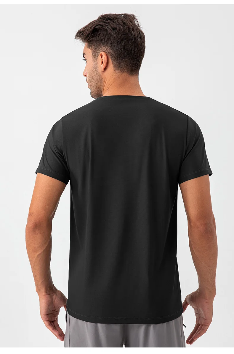 Men's High-Performance Summer Fitness T-Shirt - Loose Style, Quick Dry, Four-Way Stretch