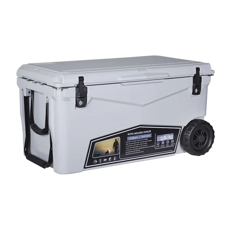 Kuer 70l Large Hard Wheeled Cooler Box Ice Chest Cooler With Wheels