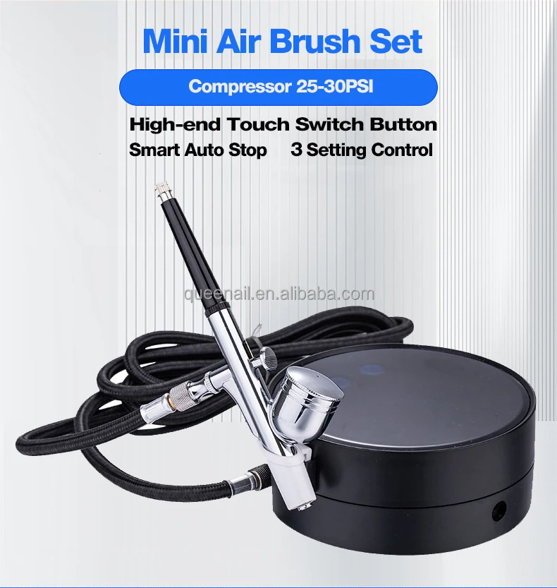 Professional Dc Dual Action Airbrush Air Compressor Brush Kit Aerografo