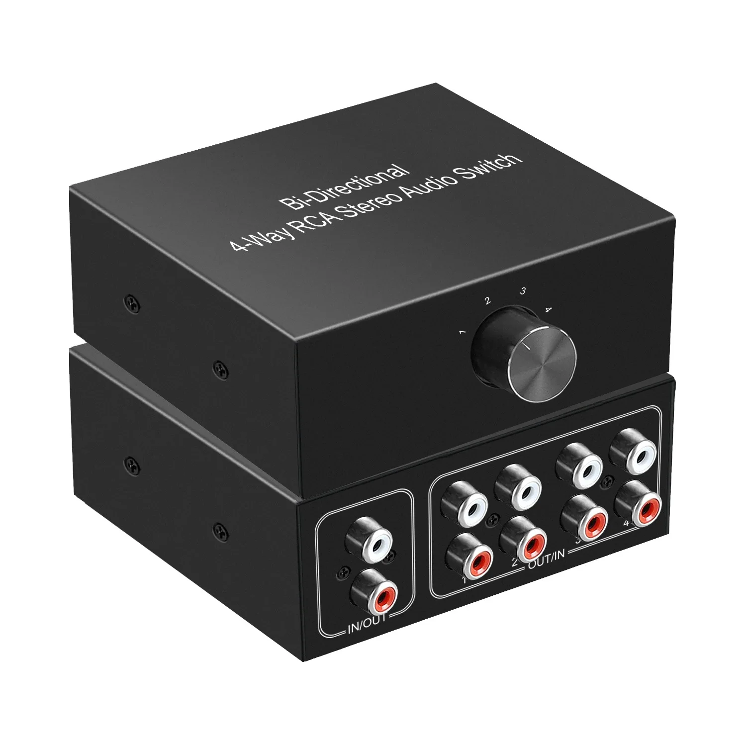 4-сторонний двунаправленный стерео аудиопереключатель RCA 1 в 4 выхода или выход L/R Звуковой канал переключатель сплиттер