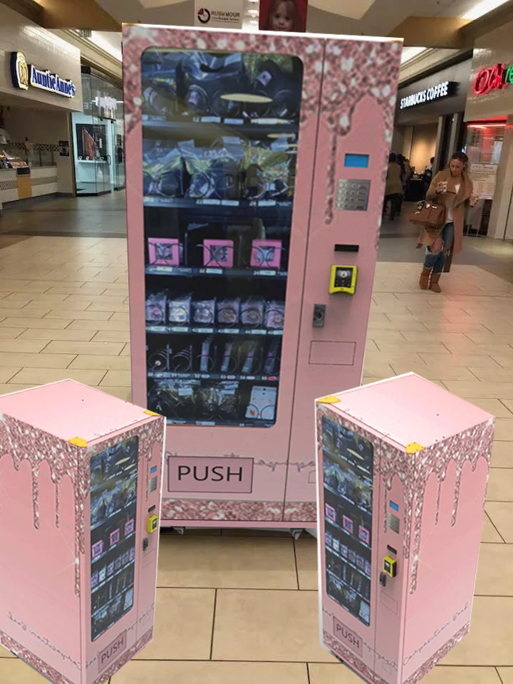 Custom Design Press-on Nail Vending Machine for Cosmetics with LED Illuminated Display