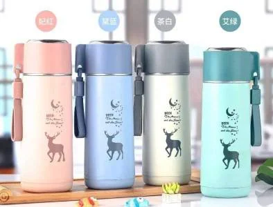 Water Bottles Kawaii Shaker Pastel With Straw 700ml900ml Plastic