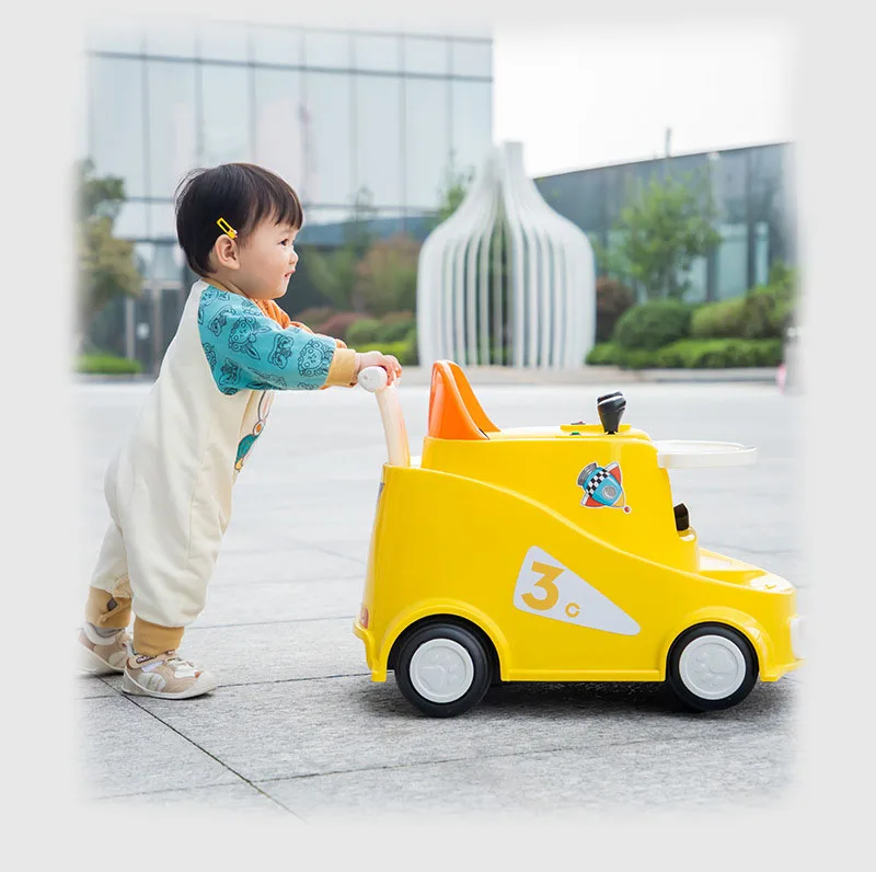 New Hot Selling Children's Ride-On Car with Push Handle Tray Four-Wheel Walker Push-Able for 2-4 Years Old