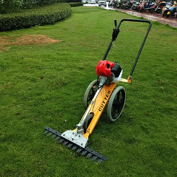Hand-Push Multi-Functional Four-Stroke Small Gasoline Lawn Mower for Land Clearing Garden Agricultural Orchard Grass Cutting