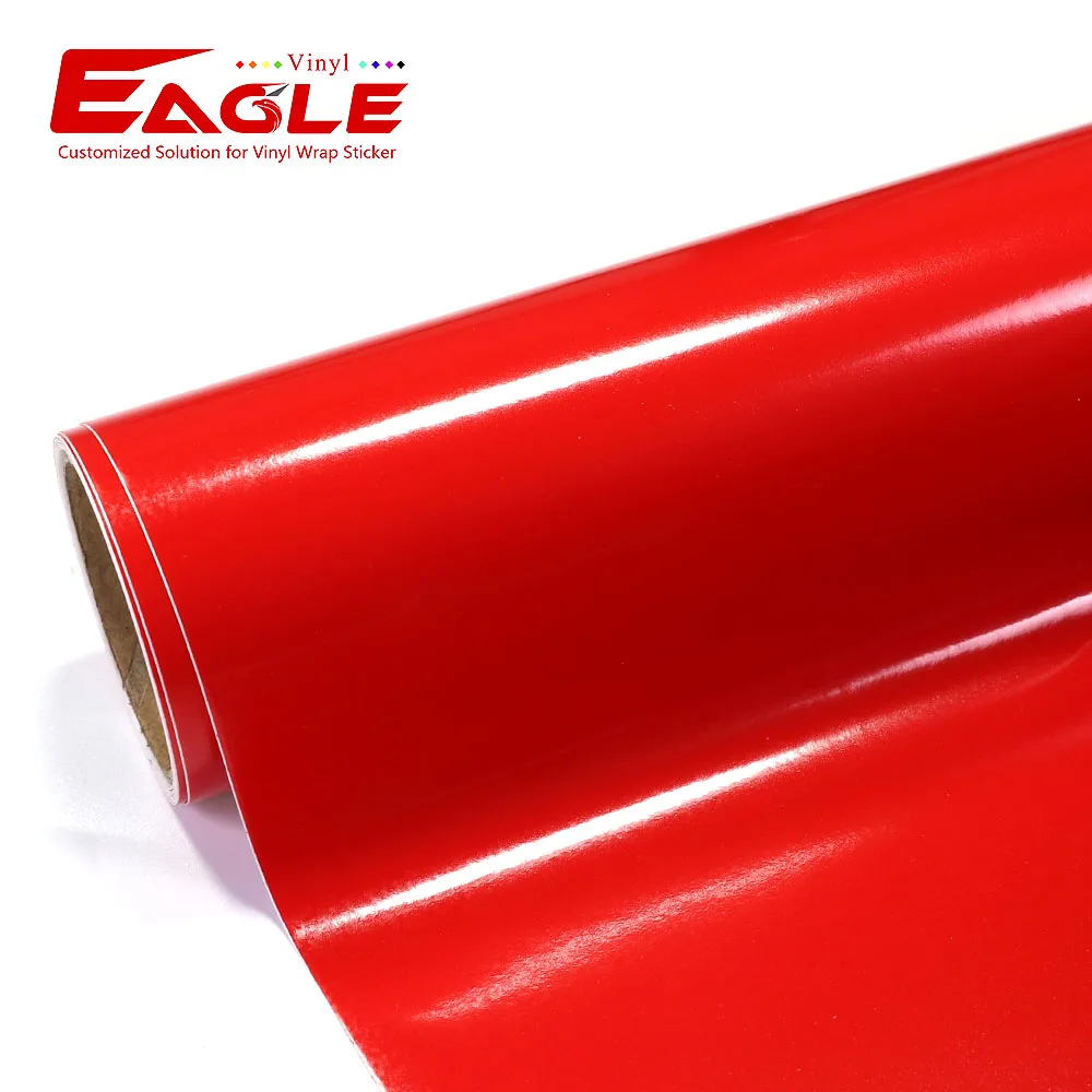 factory price glossy red permanent vinyl