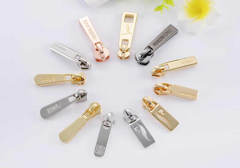 Custom Zip Puller,Garment Metal Zipper Puller Slider Brand Logo,Bag