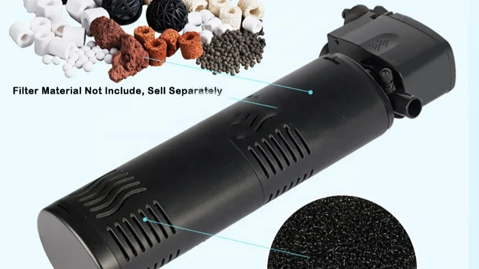 Sobo Fish Tank Filter 3 In 1 Aquarium Internal Filter Submersible Bio
