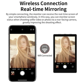 KingMa New Release Wireless Phone Vlog Selfie Monitor Screen With Clamp Mount Kit for Smartphone detail image