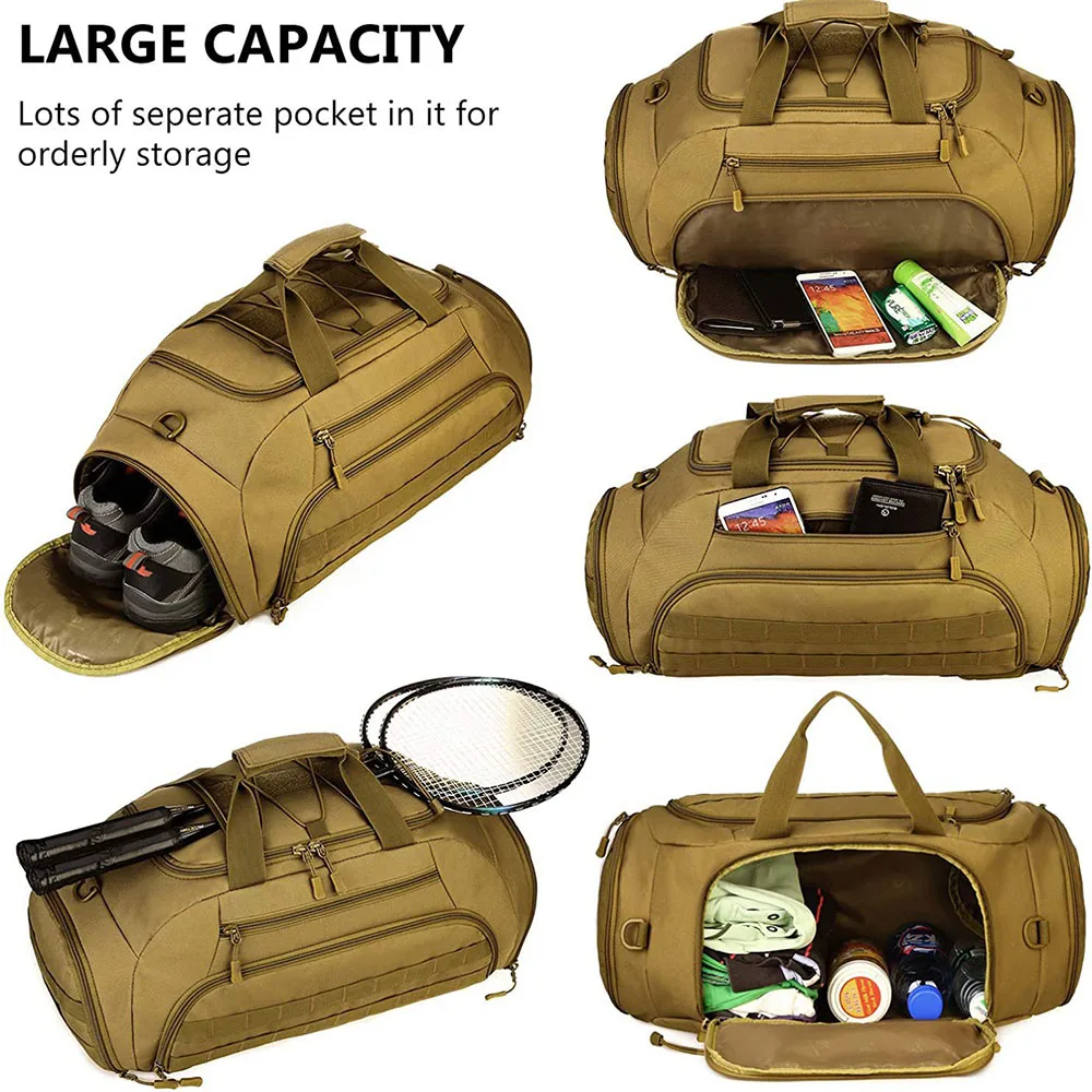 FREE SAMPLE Assault Bags Men's Sports Gym Backpack Training Luggage Compartment Travel Camping Bag Outdoor Canvas Backpack