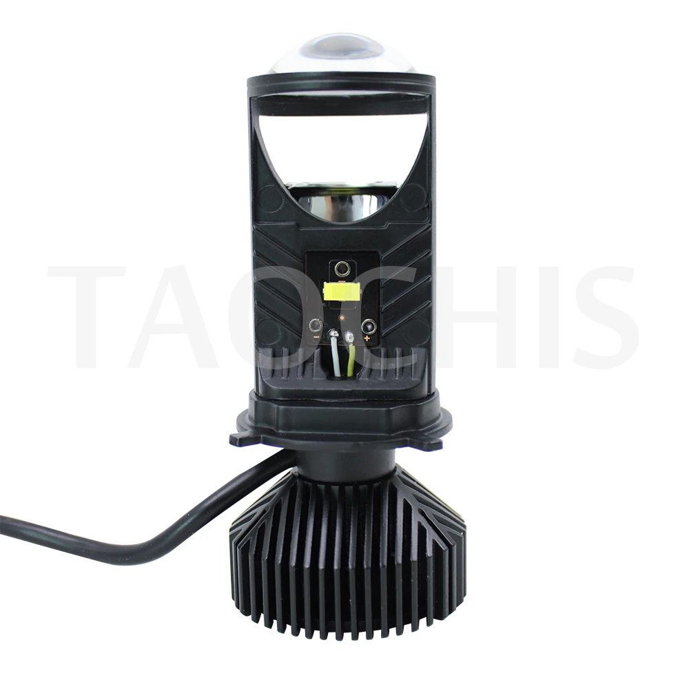 TAOCHIS MINI H4 BI LED Projector Light Bulbs T9 High Power  Compatible With Headlights Retrofit Custom Headlamps Conversion