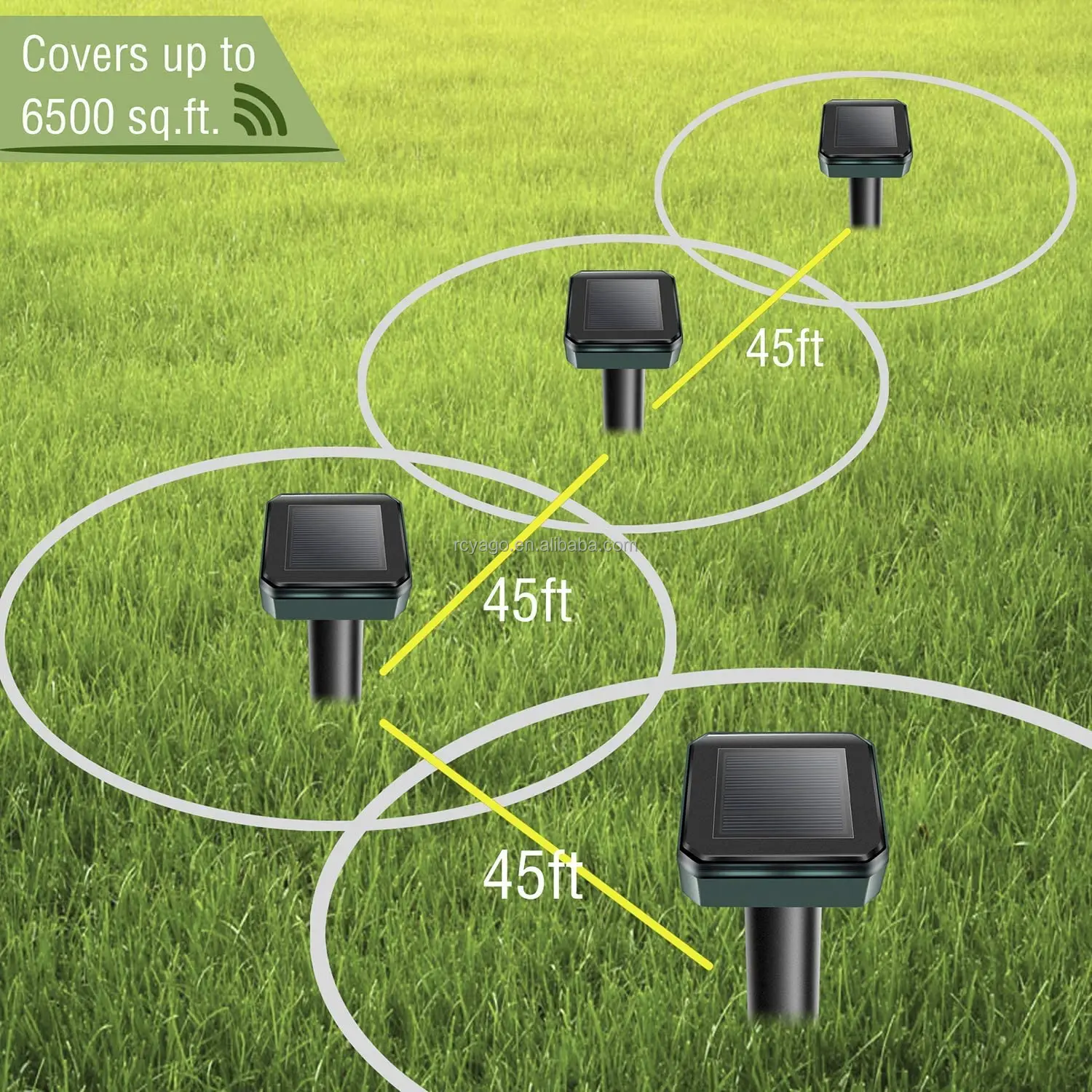 Portable Solar Powered Snake Gopher Repellent - Voice Control