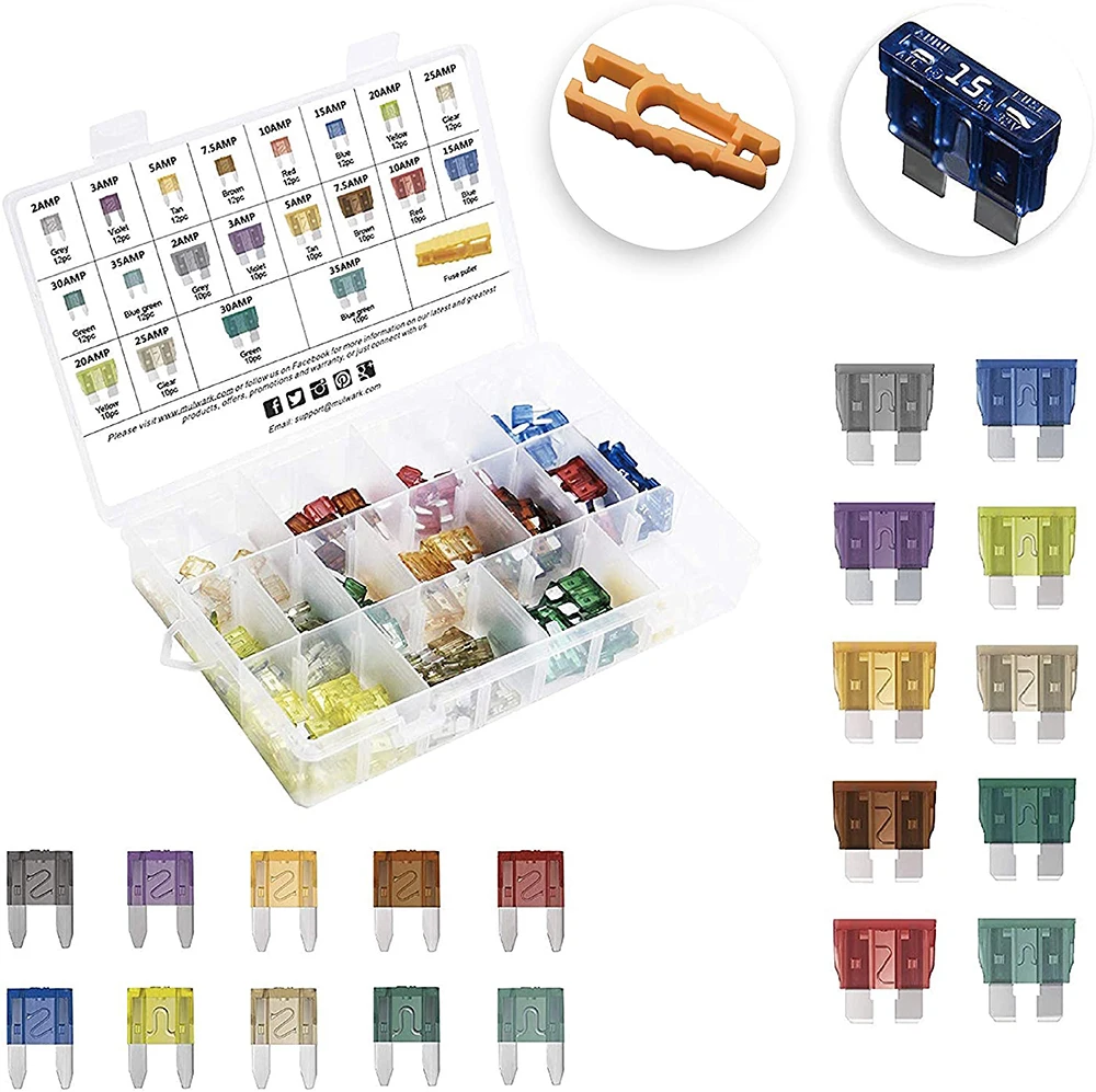 Kit De 120 Fusibles à Lame Pour Voiture, Micro Et Mini - Idéal Auto, Camion, ATC, ATM