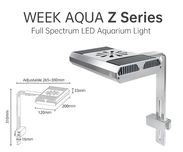 WEEK AQUA Z200 Series 70W Aquarium Lighting Dimming Timing RGB 