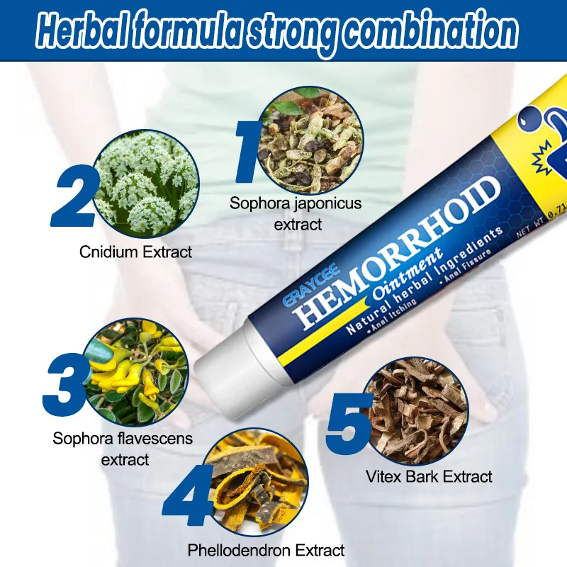Hemorrhoids Ointment Relieve Pain Hemoroid Cream Anal Bleeding Swelling