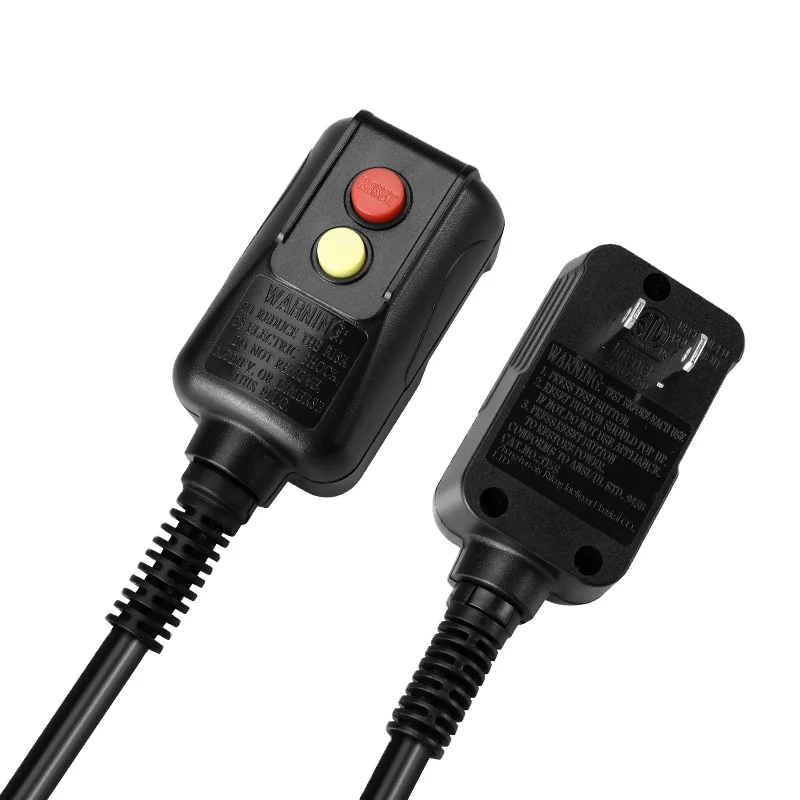 125V 15A  Residual Current Leakage Protection Self-test Adaptor ALCI Electrical Safety Plugs