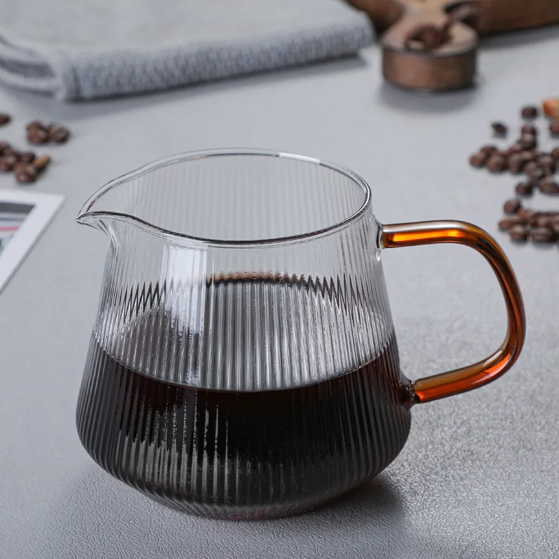 400ml 600ml Glass Coffee Server Wholesale Glass Coffee Carafe Glass Coffee Sharing Pot