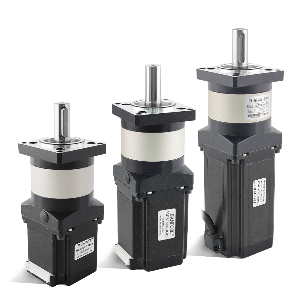 HANPOSE højtydende gearmotor til 3D-printer, 2,8 A, 189 N·cm, Nema23 præcisionsreduktionsstepmotor, 23HS4128/5628/7628/10028-HG10