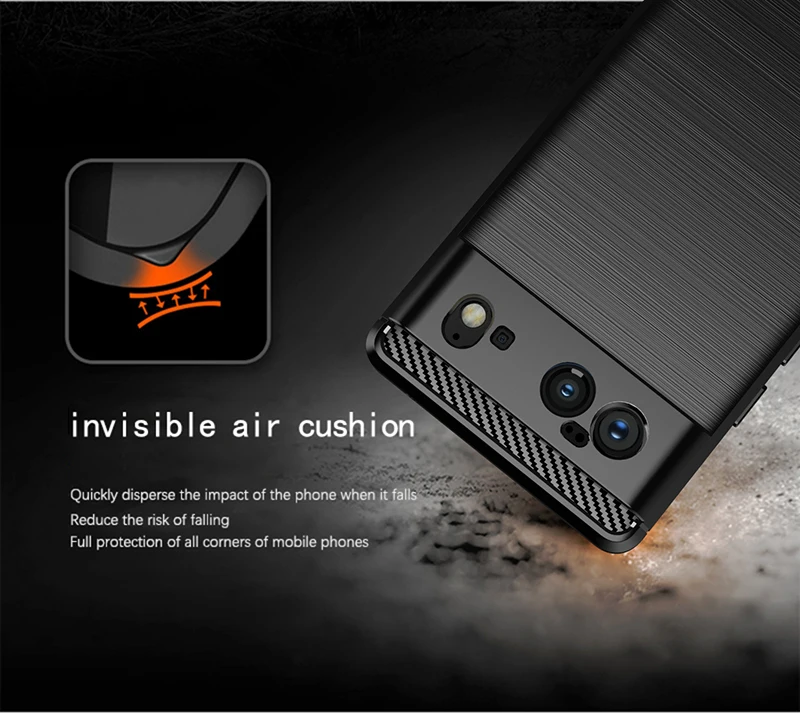 For Google Pixel 6 case Carbon Fiber Soft TPU Mobile Phone Case for Google Pixel 6 Pro ultra Back Cover