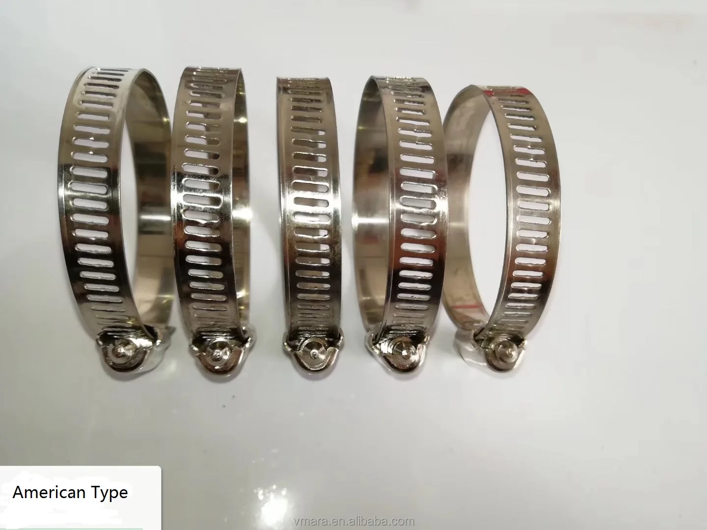 America Style Worm Gear Clamp Stainless Steel 201 Hose Clamp With